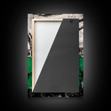 Abstract Horizon, Green and Black Art, Minimalist Canvas Print, Modern Office Decor, Bold Artwork, Statement Piece, Contemporary Home