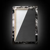 Abstract Fluid Art, Black and White Print, Modern Home Decor, Unique Swirl Art, Office Wall Art, Monochrome Aesthetic, Framed Canvas Print