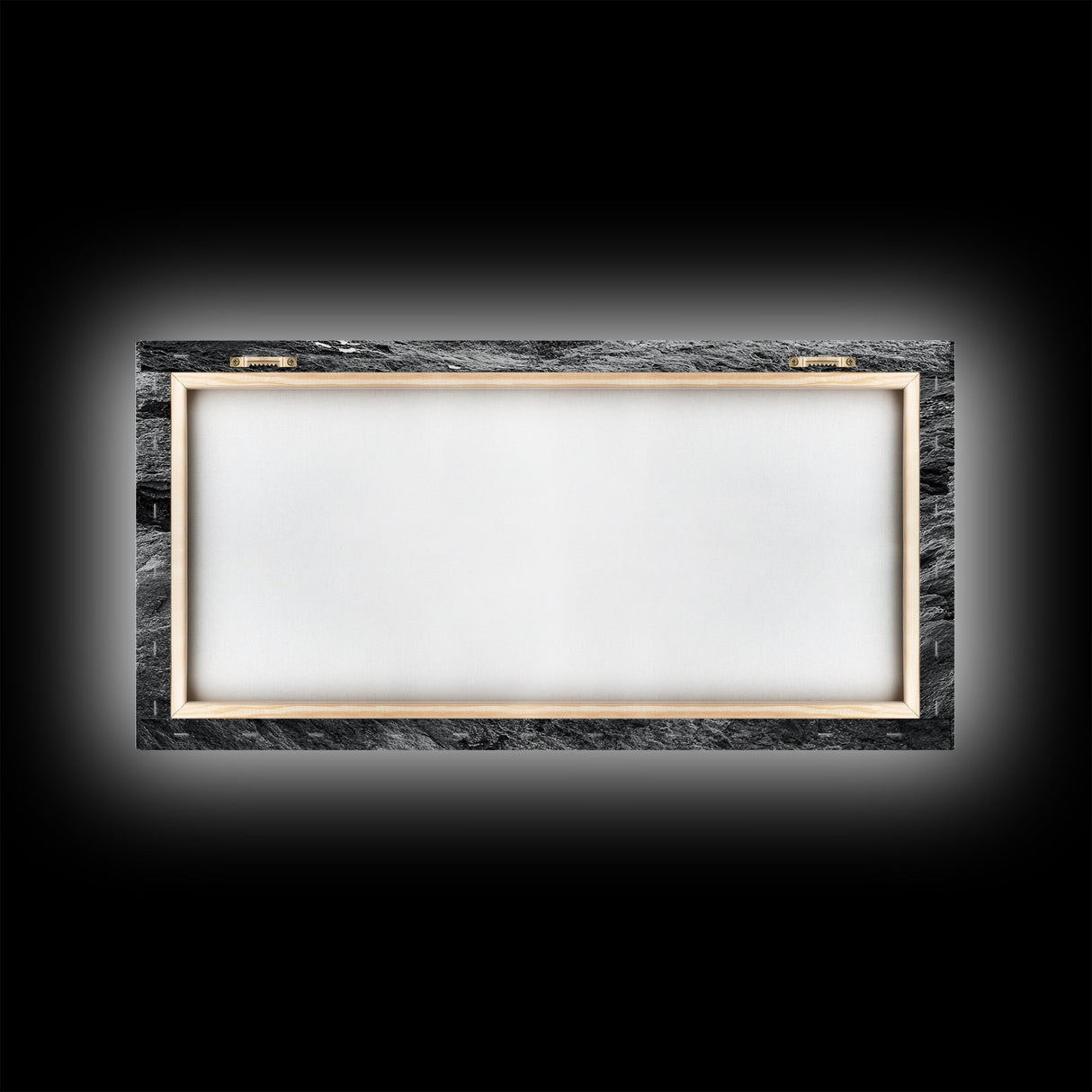 Sky Reflection, Stone Pool, Abstract Nature, Moody Minimalist Art, Framed Canvas Print, Bedroom Wall Art, Contemporary Monochrome Decor