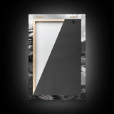 Coastal Rock Reflections, Nature Photography, Ocean Landscape, Framed Canvas Print, Moody Living Room Art, Minimal Decor