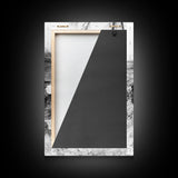 Reflected Trees Pool, Black White Nature, Moody Autumn Wall Art, Rustic Minimalist Style, Framed Canvas Print, Entryway Home Decor