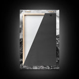 Volcanic Eruption Smoke, Lava Rocks, Earth Energy, Fiery Terrain, Framed Canvas Print, Office Wall Art, Dramatic Nature Landscape