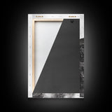 Stone Cliff Form, Abstract Rock Shape, Moody Earth Scene, Nature Texture, Framed Canvas Print, Office Wall Art, Minimalist Mountain Decor