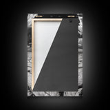 Cracked Earth, Storm Sky, Desert View, Framed Canvas Print, Dramatic Landscape Art, Modern Living Room Decor, Moody Minimalist Wall Art