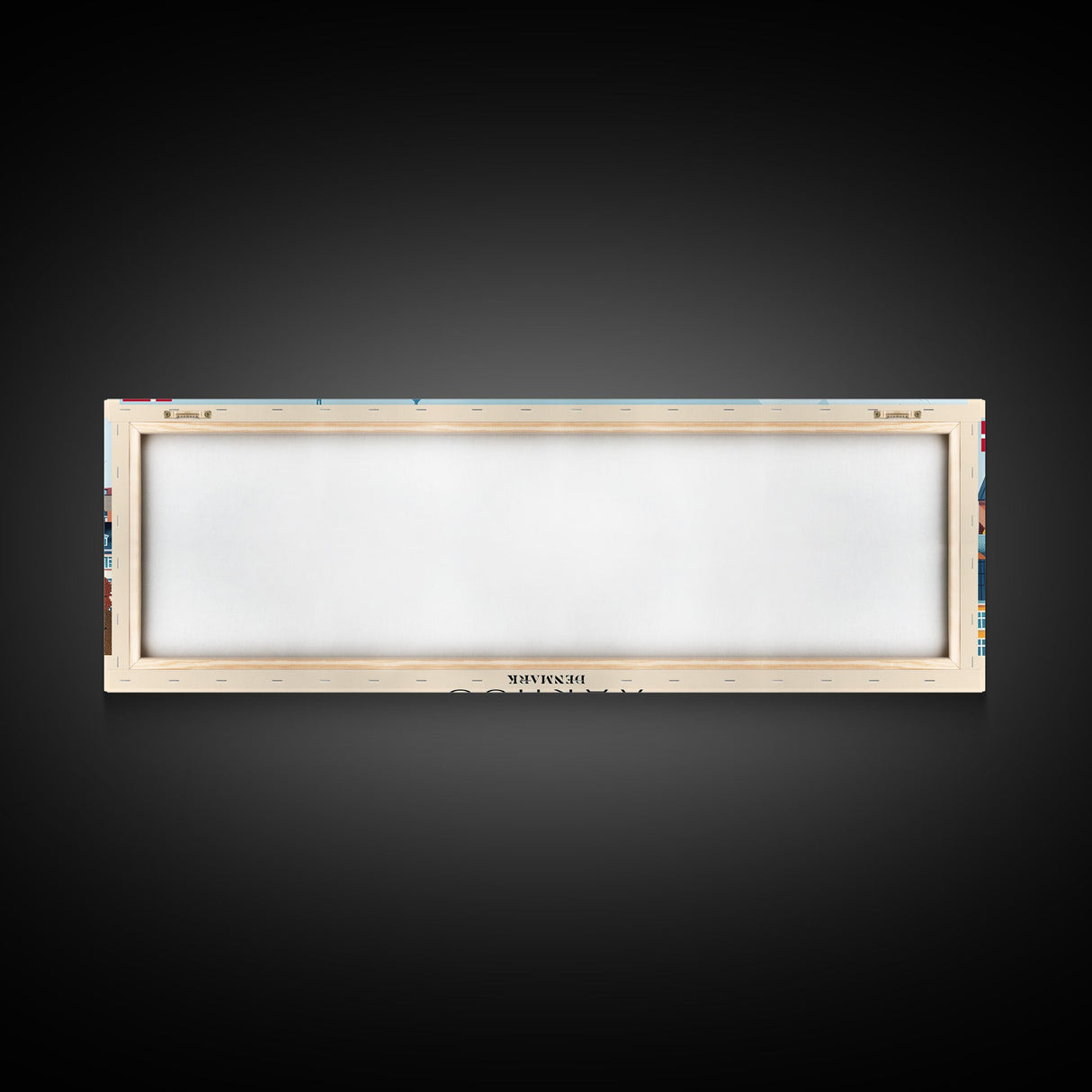 Aarhus Denmark  Panoramic Travel Poster, Framed Canvas Print or Metal Wall Art, Travel Art, Home Decor, Panoramic Painting, Midcentury Art