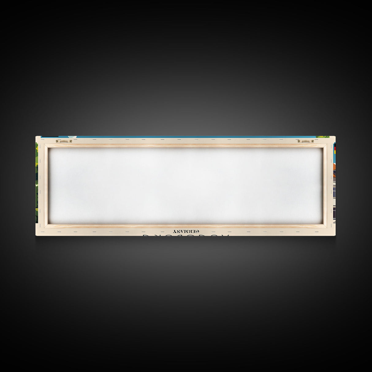 Augsburg Germany Panoramic Travel Poster, Framed Canvas Print or Metal Wall Art, Travel Art, Home Decor, Panoramic Painting, Midcentury Art