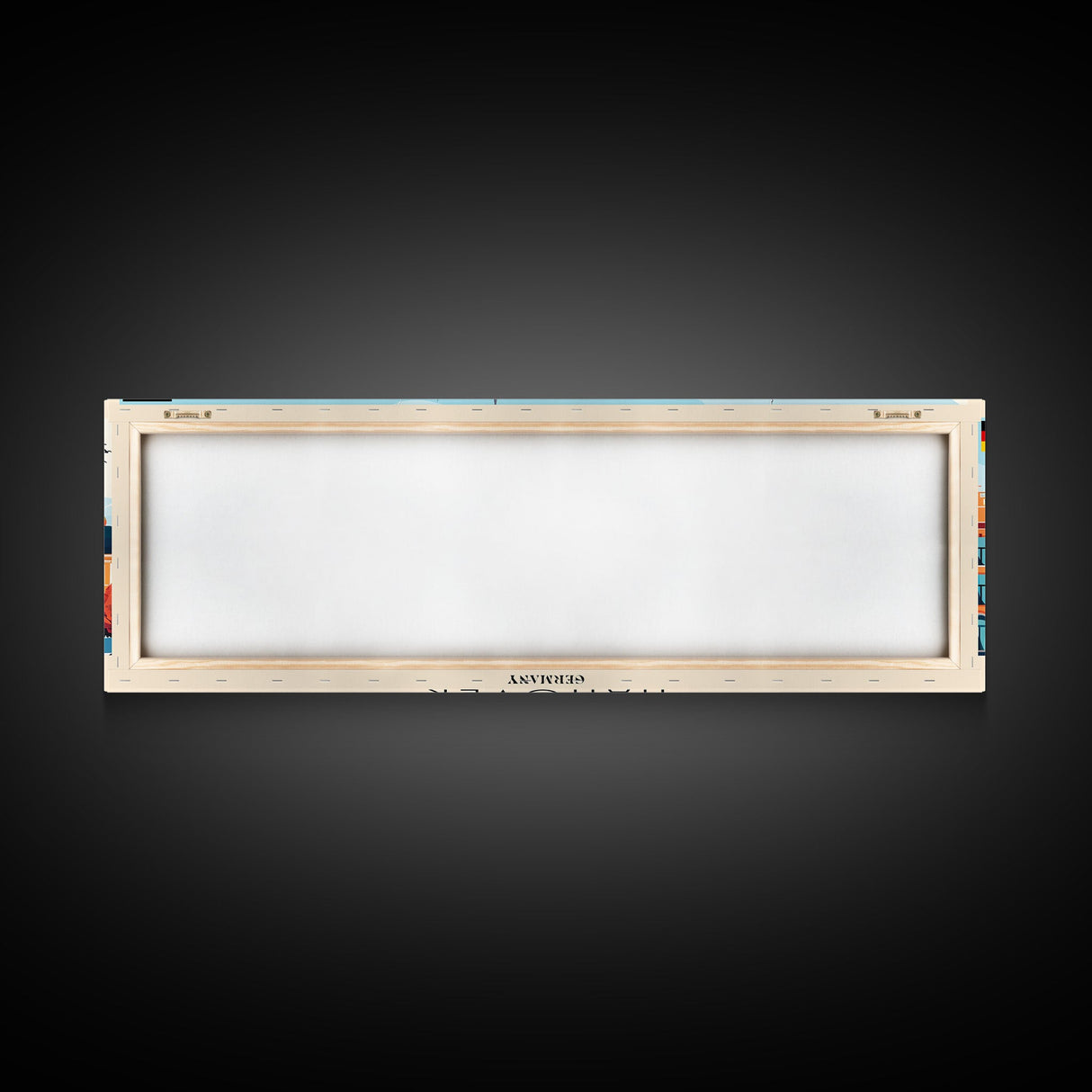 Hanover Germany Panoramic Travel Poster, Framed Canvas Print or Metal Wall Art, Travel Art, Home Decor, Panoramic Painting, Midcentury Art