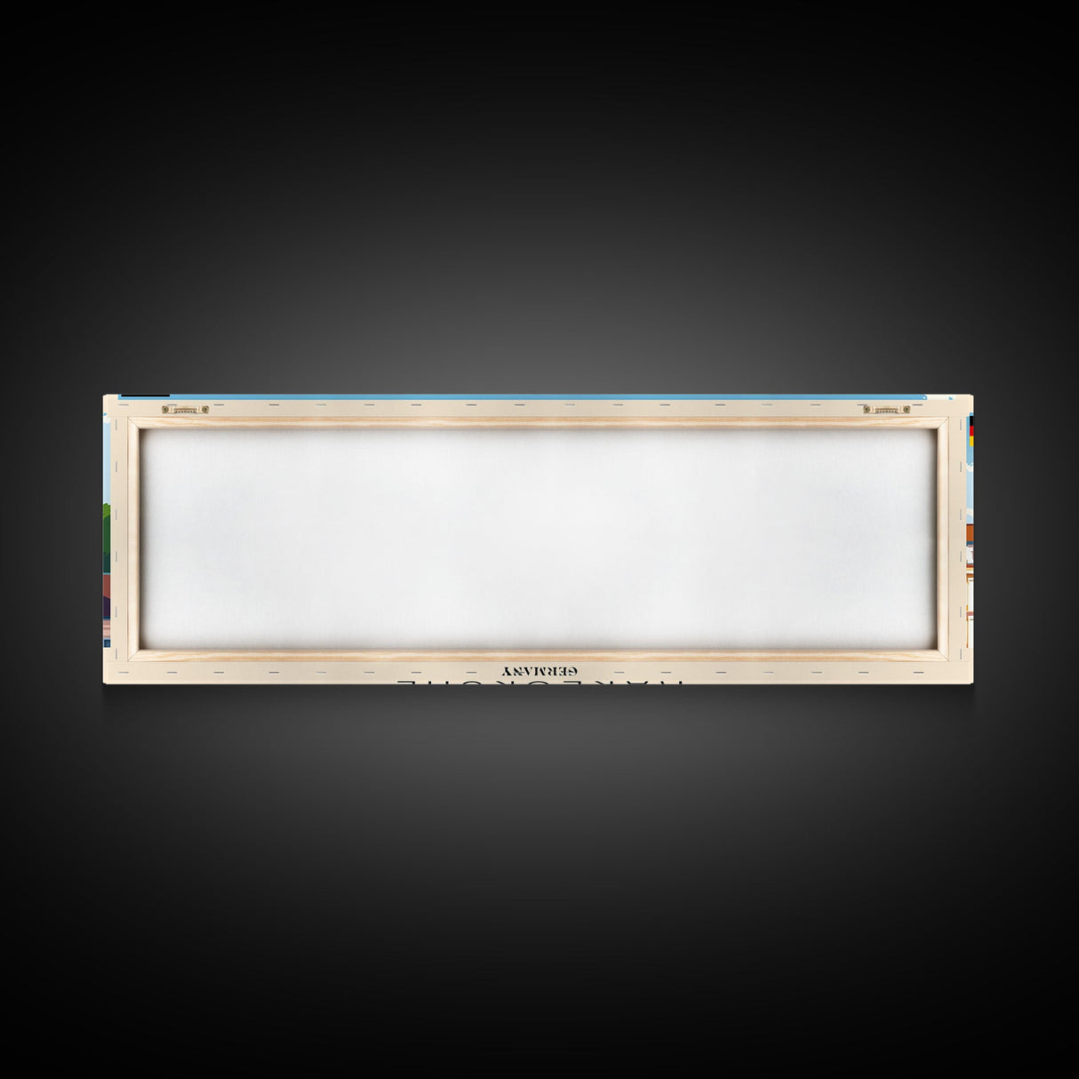 Karlsruhe Germany Panoramic Travel Poster, Framed Canvas Print or Metal Wall Art, Travel Art, Home Decor, Panoramic Painting, Midcentury Art