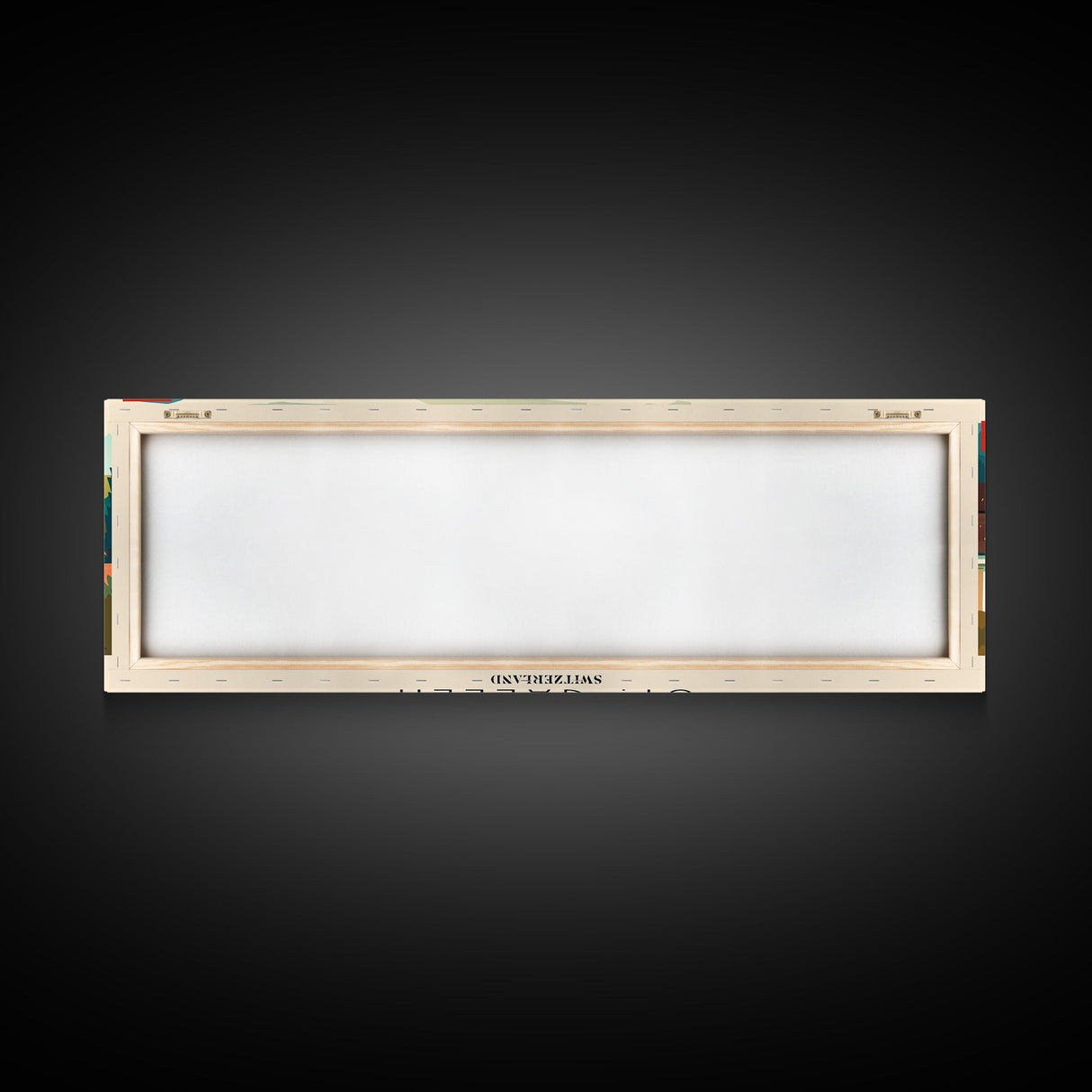 St. Gallen Switzerland Panoramic Travel Poster, Framed Canvas Print or Metal Wall Art, Travel Art, Home Decor, Panoramic Painting, Midcentury Art