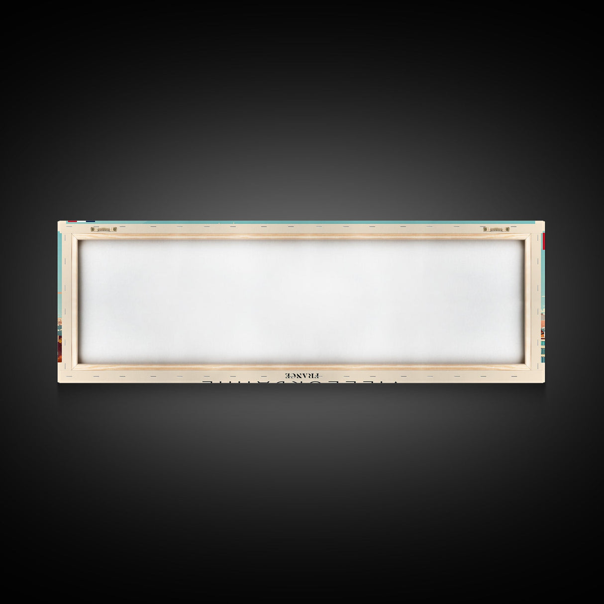 Villeurbanne France Panoramic Travel Poster, Framed Canvas Print or Metal Wall Art, Travel Art, Home Decor, Panoramic Painting, Midcentury Art