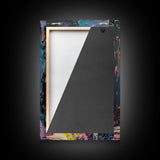 Halloween Haunted Veiled Ghost, Framed Canvas Print, Wall Art, Living Room Decor, Spooky, Ghost Art, Original Painting, Home Decor