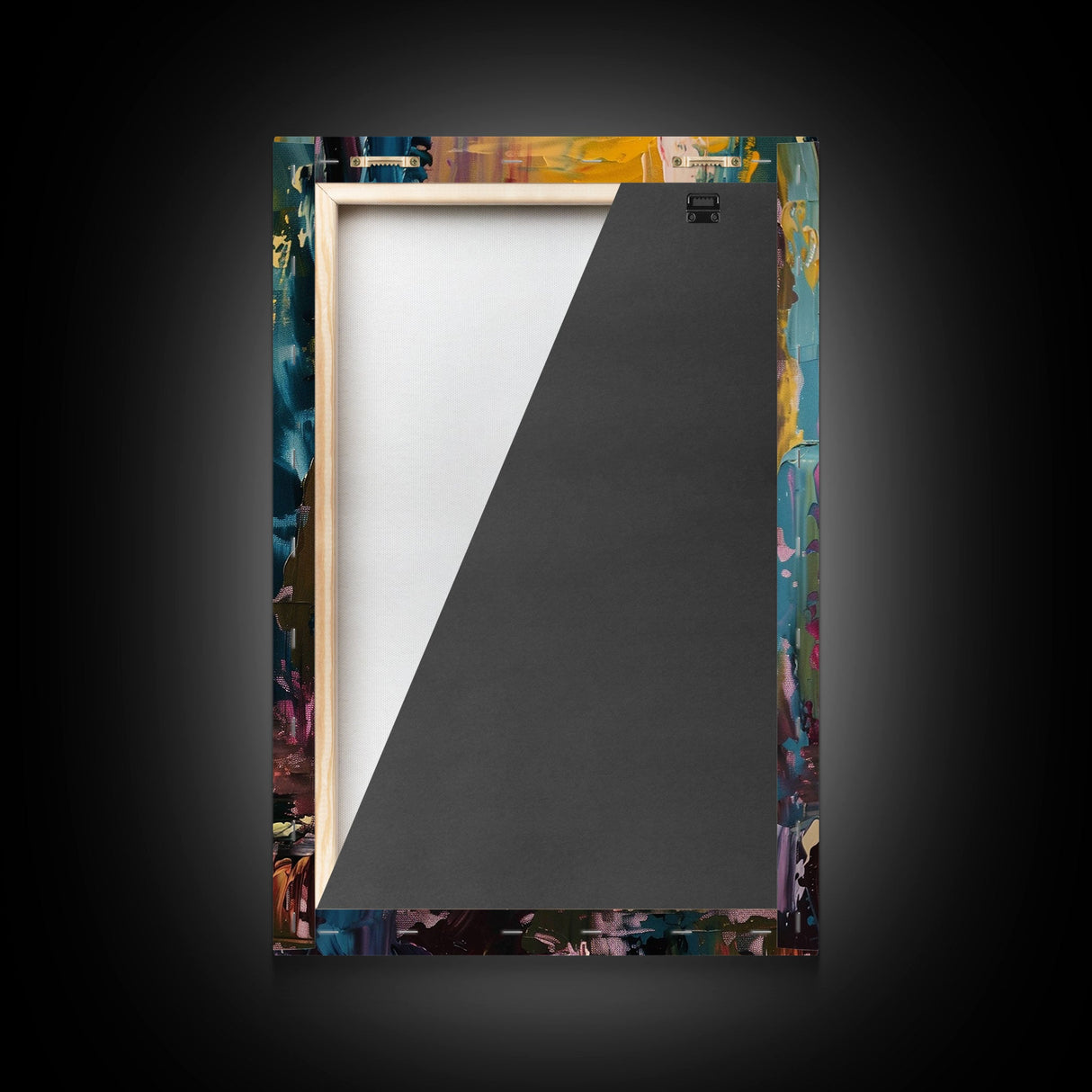 Halloween Ghost Eating Cake, Framed Canvas Print, Wall Art, Spooky Decor, Halloween Decoration, Living Room Art, Unique Gift