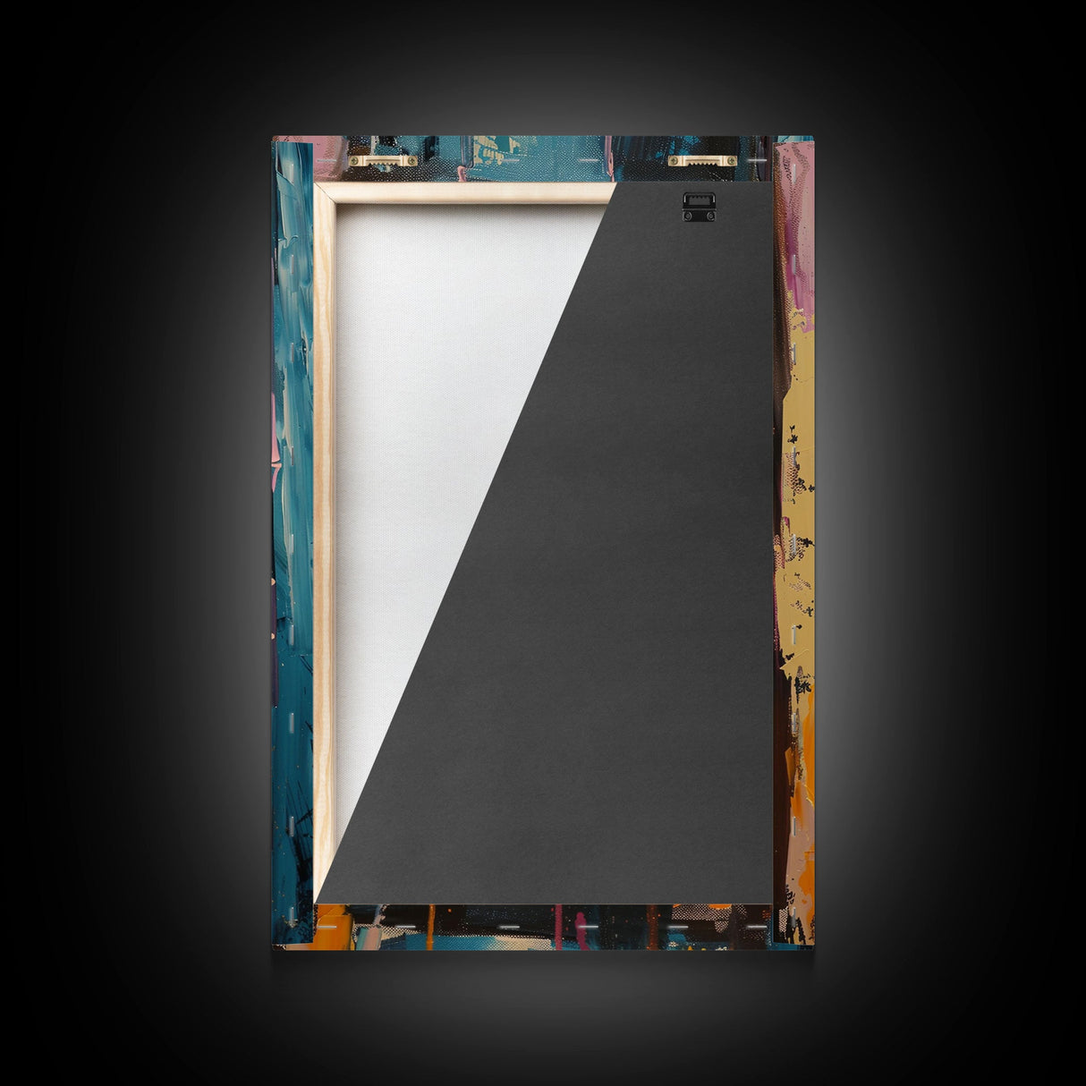 Halloween Ghost with Apple, Framed Canvas Print, Wall Art, Spooky Decor, Halloween Decoration, Living Room Art, Unique Gift