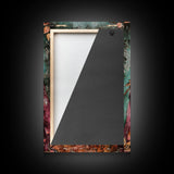 Halloween Werewolf Holding Hotdog, Framed Canvas Print, Wall Art, Home Decor, Spooky Artwork, Fantasy Decor, Halloween Decor