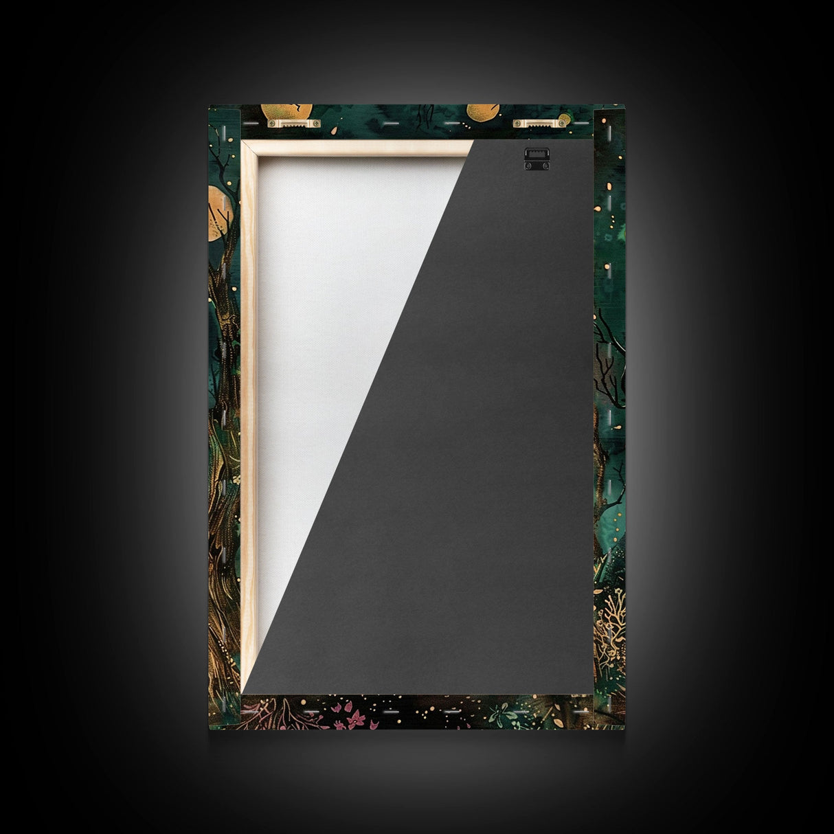 Halloween Creepy Sea Monster Framed Canvas Print, Wall Art, Living Room Decor, Halloween Decoration, Scary Creature Art, Haunted House Decor