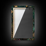 Halloween Creepy Sea Monster Framed Canvas Print, Wall Art, Living Room Decor, Halloween Decoration, Scary Creature Art, Haunted House Decor