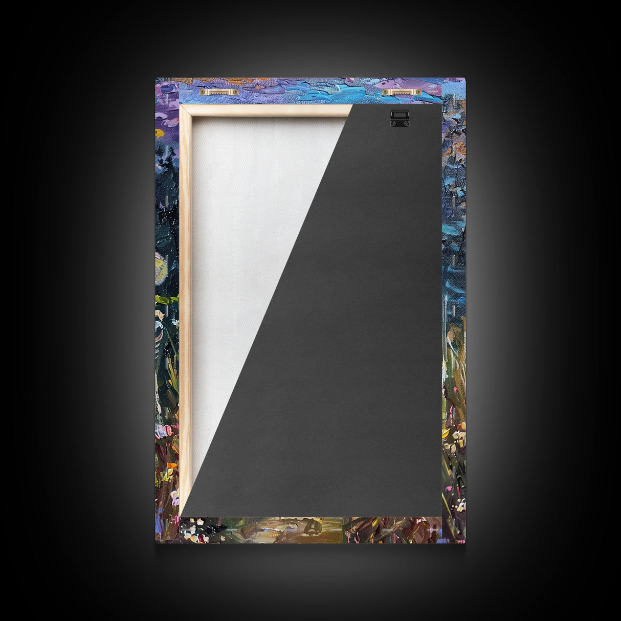 Graveyard Pizza Party Framed Canvas print, Skeleton Eating Pizza In a Cemetary Halloween Decor