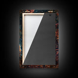 Enchanting Witch with Crystal Ball, Framed Canvas Print, Mystical Halloween Art, Spooky Witch Decor, Witchcraft Illustration, Magical Decor