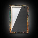 Elegant Witch with Tortoise - Halloween Art, Gothic Art, Spooky Decor, Dark Nature Art, Haunting Portrait, Framed Canvas Print