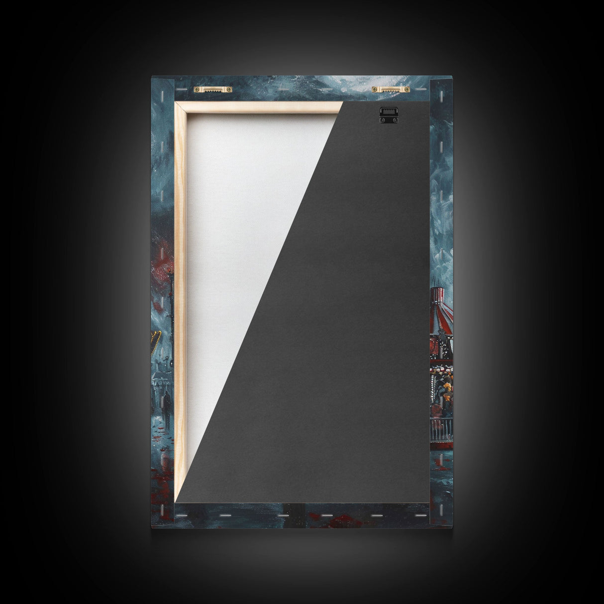 Eerie Carnival, Halloween Art, Spooky Wall Decor, Framed Canvas Print, Creepy Art, Halloween Wall Decor, Seasonal Wall Art, Scary Artwork