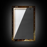 Cute Ghost Chompin on A Hot Dog, Ghostly Hot Dog Thief, Framed Canvas Print, Funny Halloween Spooky Season Art