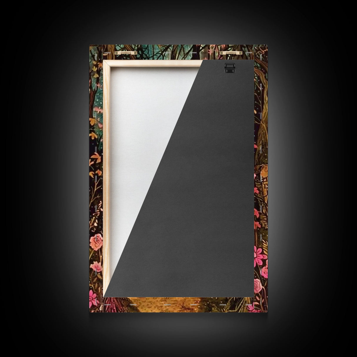 Haunted House in the Woods Framed Canvas Print, Spooky Wall Art, Halloween Haunted Mansion, Gothic Horror Decor, Framed Canvas Print