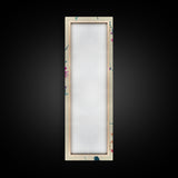 Plum Blossom Branch in Japanese Skinny Art with Delicate Pink Flowers – Framed Canvas Print