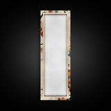 Skinny Art of Persimmon Branch with Delicate White Flowers – Japanese-Inspired Framed Canvas Print