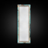 Textured Rustic Art, Canvas Print, Wabi Sabi Wall Art, Teal Wall Art, Abstract Minimalist Art, Tall Narrow Art, Farmhouse Decor