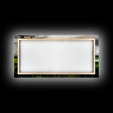 Marsh Landscape Painting, Green Wall Art, Nature Artwork, Panoramic Art, Extra Wide Art, Framed Canvas Print, Rustic Home Decor
