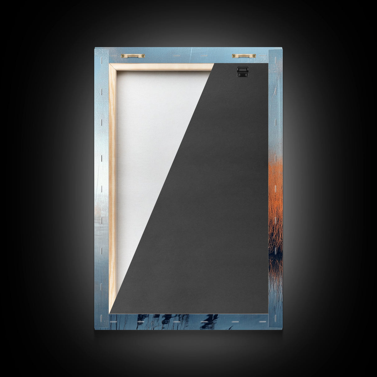 Lake Reeds Reflection, wabi sabi art, minimalist art, coastal decor, coastal landscape art, nautical painting, Framed Canvas Print