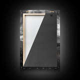 Prickly Pear, cactus art, Joshua tree art, wabi sabi art, moody art, black and white, framed canvas print, minimalist decor, rustic wall art