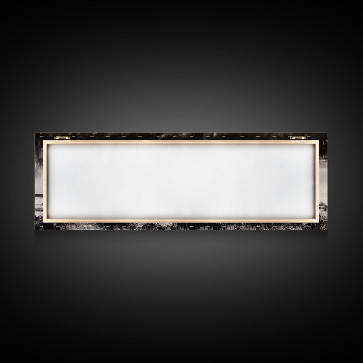 Stormy Wagon, black and white art, moody western painting, rustic decor, farmhouse wall art, extra wide panoramic art, framed canvas print.