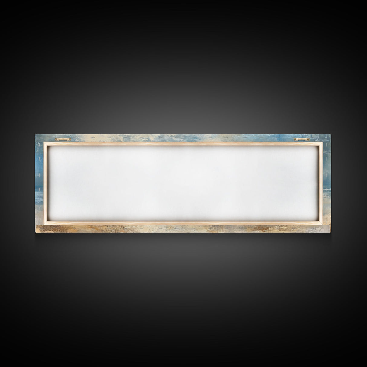 Western Wagon, desert art, cowboy decor, sunset painting, southwest wall art, extra wide panoramic art, framed canvas print