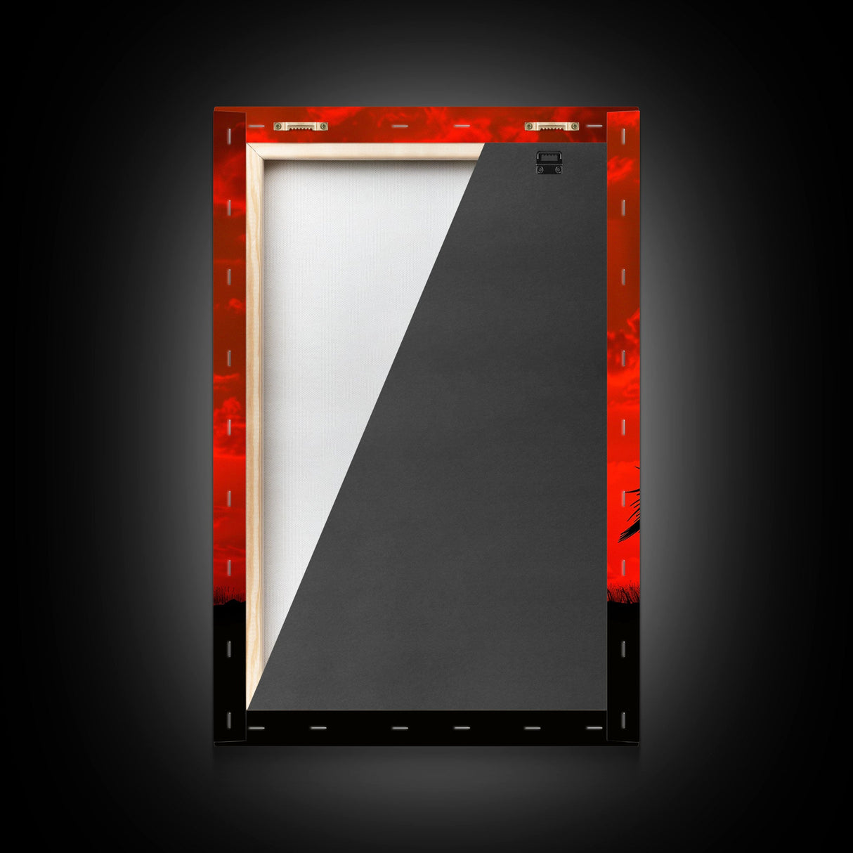 Cowboy on Horse with Dramatic Sunset Background | Framed Canvas Print | Western Silhouette Art | Sunset Cowboy Wall Art for Bedroom