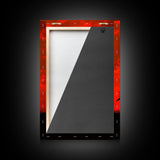 Cowboy on Horse with Dramatic Sunset Background | Framed Canvas Print | Western Silhouette Art | Sunset Cowboy Wall Art for Bedroom