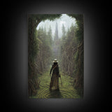 The Gardener, Floramancer Concept Art, Plantaemancer, Framed Canvas Print, Ready To Hang Framed Wall Art