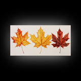 Autumn Leaves Centerpiece, Photography Study, Framed Canvas Print, Fall Decor, Autumn Decor, Seasonal Art, Fall Centerpiece, Fall Art