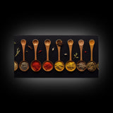 Kitchen Wall Art, Kitchen Canvas Wall Art, Framed Canvas Print, Kitchen Prints, Kitchen Artwork, Herbs and Spices