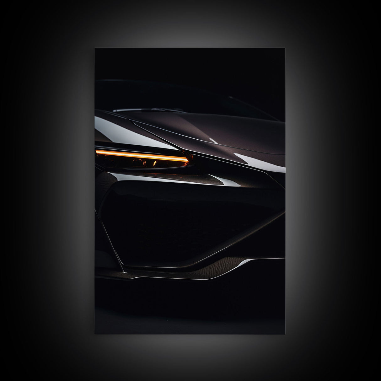 Super Car Print, Framed Canvas Art, Exotic Sports Car Wall Art / Poster Art