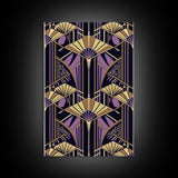 Art Deco Pattern Wall art - Framed Canvas Print - Art Deco - Stained glass art - Ornament art - Geometric art - Purple & gold art - Wall art