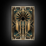 Art Deco Wall art - Framed Canvas Print - Art Deco - Gold & green art - Living room art - Original painting - Art with frame - Wall decor