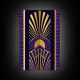 Midcentury Modern Wall art - Framed Canvas Print - Art Deco - Wall art - Purple & gold art - Ornament art - Patterns art - Geometric art