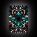 Art Deco Pattern Wall art - Framed Canvas Print - Art Deco - Red & blue art - Colorful painting - Patterns art - Wall art - Living room art