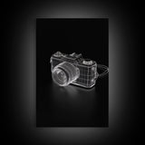 Camera Wall Art, Photography Art, Craft Room Wall Decor, Minimalist Print, Wall Decor, Canvas Print, Wall Art, Framed Canvas
