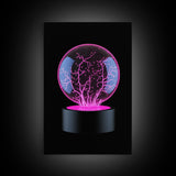 Plasma Ball Wall Decor, Science Art Print, Nerd Art, Geek Art Print, Minimalist Print, Wall Decor, Canvas Print, Wall Art, Framed Canvas
