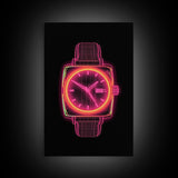 Vaporwave Wrist Watch Wall Decor, Vibrant Watch Wall Art, Minimalist Print, Wall Decor, Canvas Print, Wall Art, Framed Canvas