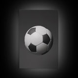 Soccer Ball Wall Art, Sports Wall Decor, Black And White Art, Minimalist Print, Wall Decor, Canvas Art, Wall Art, Framed Canvas Wall Art