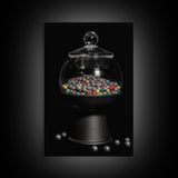 Gumball Machine Wall Art, Candy Dispenser Wall Decor, Kitchen Art, Minimalist Print, Wall Decor, Canvas Print, Wall Art, Framed Canvas