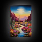 Desert Wall Art, Cactus Art, Nature Print, Canvas Print, Wall Art, Vertical Art, First Home Gift, Wall Art Prints, Living Room Prints